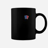 Schwarzes Herren Tassen mit Logo-Design im Brustbereich, Modisches Tee