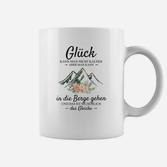Wanderlust Bergliebhaber Tassen Glück in den Bergen, Naturmotiv Tee