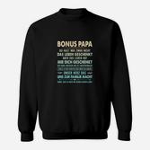 Bonus Papa Dankbarkeits-Sweatshirt, Herzliche Botschaft Tee