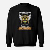 Schwarzes Adler Sweatshirt - Macht eines Aurach am Hongar Mannes Motiv