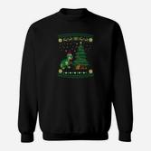 Weihnachtsbaum-Dinosaurier Sweatshirt, Lustiger Ugly Christmas Pullover-Stil