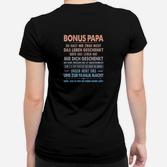 Bonus Papa Frauen Tshirt, Liebevolle Botschaft für Stiefvater
