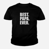 Bestes Papa Ever Kinder Tshirt, Lustiges Schwarz Tee für Vatertag