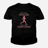 Lustiges Damen Laufshirt 'Stricken vs. Laufen', Motivations-Tee für Joggerinnen Kinder Tshirt