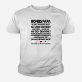 Bonus Papa Liebe & Dankbarkeit Kinder Tshirt, Herren Geschenk