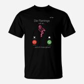 Flamingo T-Shirt mit lustigem Spruch & Ampelmotiv, Trendy Tee