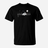 Herren T-Shirt Astronomie Herzschlag, Schwarz, Stilvolles Design