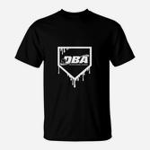 Klassisches Basketball T-Shirt Schwarz, Dripping-Logo Design