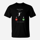 Lustiges Badminton T-Shirt mit Telefon-Witz, Sportler-Humor-Tee