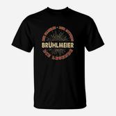 Personalisiertes Brühlmeier Legendäres Retro-Sonnenstrahl T-Shirt, Vintage-Stil