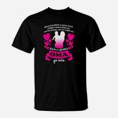 Schwarzes Damen T-Shirt Jahrelang Oma zu sein - Liebevolles Design