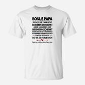 Bonus Papa Liebe & Dankbarkeit T-Shirt, Herren Geschenk