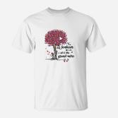 Inspirierendes Baum-Design Herren T-Shirt mit französischem Zitat