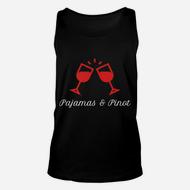 Pajamas And Pinot Pjs Wine Lovers Gift Women T shirt Thegiftio UK