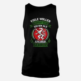 Schwarzes Unisex TankTop für Herren, Steiermark-Stolz & Wappen - Seseable