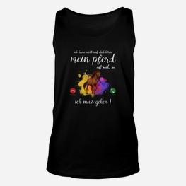 Buntes Pferd Liebhaber Unisex TankTop, Spruch für Reiter - Seseable