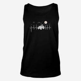 Herren Unisex TankTop Astronomie Herzschlag, Schwarz, Stilvolles Design - Seseable