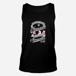 Schwarzes Unisex TankTop Echte Freunde & Meine Freunde, Tierillustrationen - Seseable