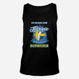 Schweden-Themen Unisex TankTop: Keine Therapie nötig, nur Schweden Reise - Seseable