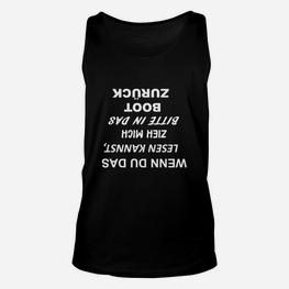 Spiegel Text Design Unisex TankTop für Buchliebhaber, Lustige Leser-Sprüche - Seseable