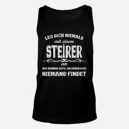 Steirer Spruch Unisex TankTop Schwarz, Lustiges Motiv für Steirer - Seseable