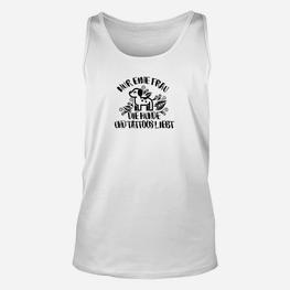 Lustiges Damen Unisex TankTop Frau liebt Hunde & Tattoos - Seseable