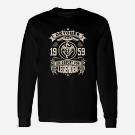 Oktober 1959 Legends Geburtstag Langarmshirts, Vintage Stil Tee - Seseable