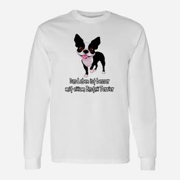 Lustiges Boston Terrier Langarmshirts – Leben Besser mit Hund - Seseable