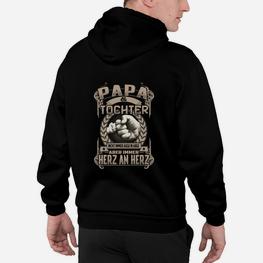 Papa-Tochter Themen Hoodie, Herz an Herz Design - Seseable