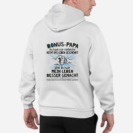 Bonus-Papa Hoodie Leben verbessert, Spruch Tee für Stiefvater - Seseable