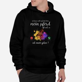 Buntes Pferd Liebhaber Hoodie, Spruch für Reiter - Seseable