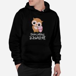 Kleine Lieblingsschwester Große Kleine Schwester Eulen Hoodie - Seseable