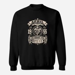Vintage 1955 Geburtstags-Sweatshirt Legenden Geburt, Retro Design - Seseable