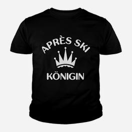 Apres Ski Königin Kinder Tshirt für Damen, Krone Motiv - Seseable