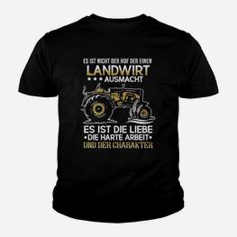 Landwirt Leidenschaft Kinder Tshirt, Traktor Liebe & Harte Arbeit Motiv - Seseable