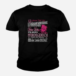 Schwarzes Kinder Tshirt mit Pferde-Spruch, Ideal für Reiter - Seseable