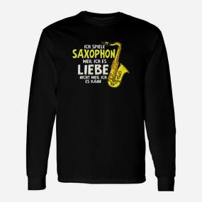 Saxophon Saxophonist Instrument Lustig Langarmshirts - Seseable De