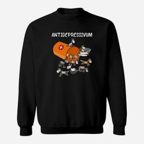 Antidepressivum Pferde White Text Sweatshirt - Seseable De