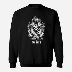 Franken-Pride Sweatshirt Schwarz mit Löwenwappen & Sonnenmotiv - Seseable De
