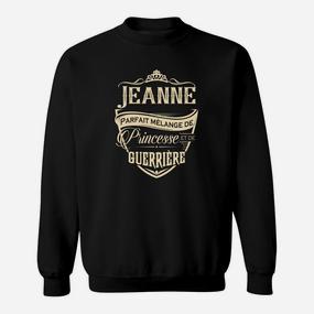 Schwarzes Sweatshirt mit Jeanne - Perfekte Mischung aus Prinzessin & Kriegerin - Seseable De