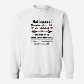 Hallo Papa! Schwangerschaftsankündigung Lustiges Sweatshirt für Werdende Väter - Seseable De