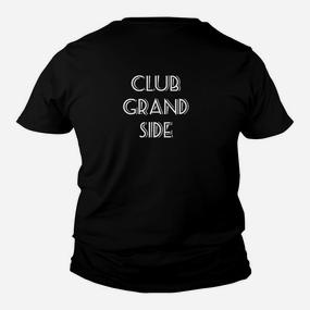 Schwarzes Kinder Tshirt Club Grand Side, Trendiges Tee für Events - Seseable De
