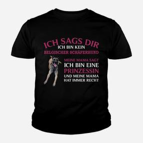 Belgischer Schäferhund Prinzessin Kinder T-Shirt - Seseable De