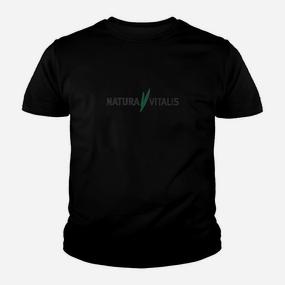 Herren Basic Kinder Tshirt mit Natura Vitalis Logo, Schwarz - Seseable De