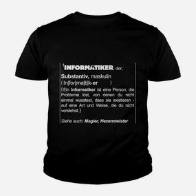 Informatiker Definition Kinder Tshirt, Lustig für Programmierer & IT-Experten - Seseable De