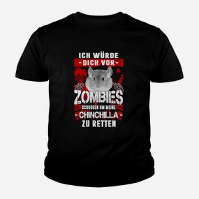 Lustiges Chinchilla-Zombie-Rettungs-Kinder Tshirt für Tierfreunde - Seseable De