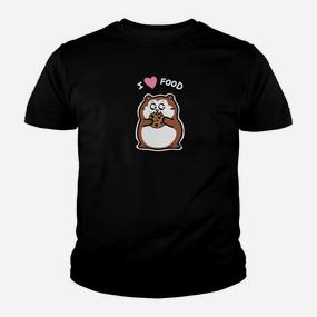 Lustiges Hamster Kinder Tshirt Ich liebe Essen, Schwarzes Design - Seseable De