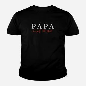 Papa Simply The Best Schwarzes Kinder Tshirt, Bester Vater Spruch Tee - Seseable De