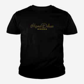 Premium Mama Deluxe Schwarzes Kinder Tshirt mit Goldschrift & Sternen Design - Seseable De