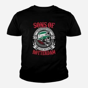 Schwarzes Kinder Tshirt Sons of Rotterdam, Stadtwappen-Design für Fans - Seseable De